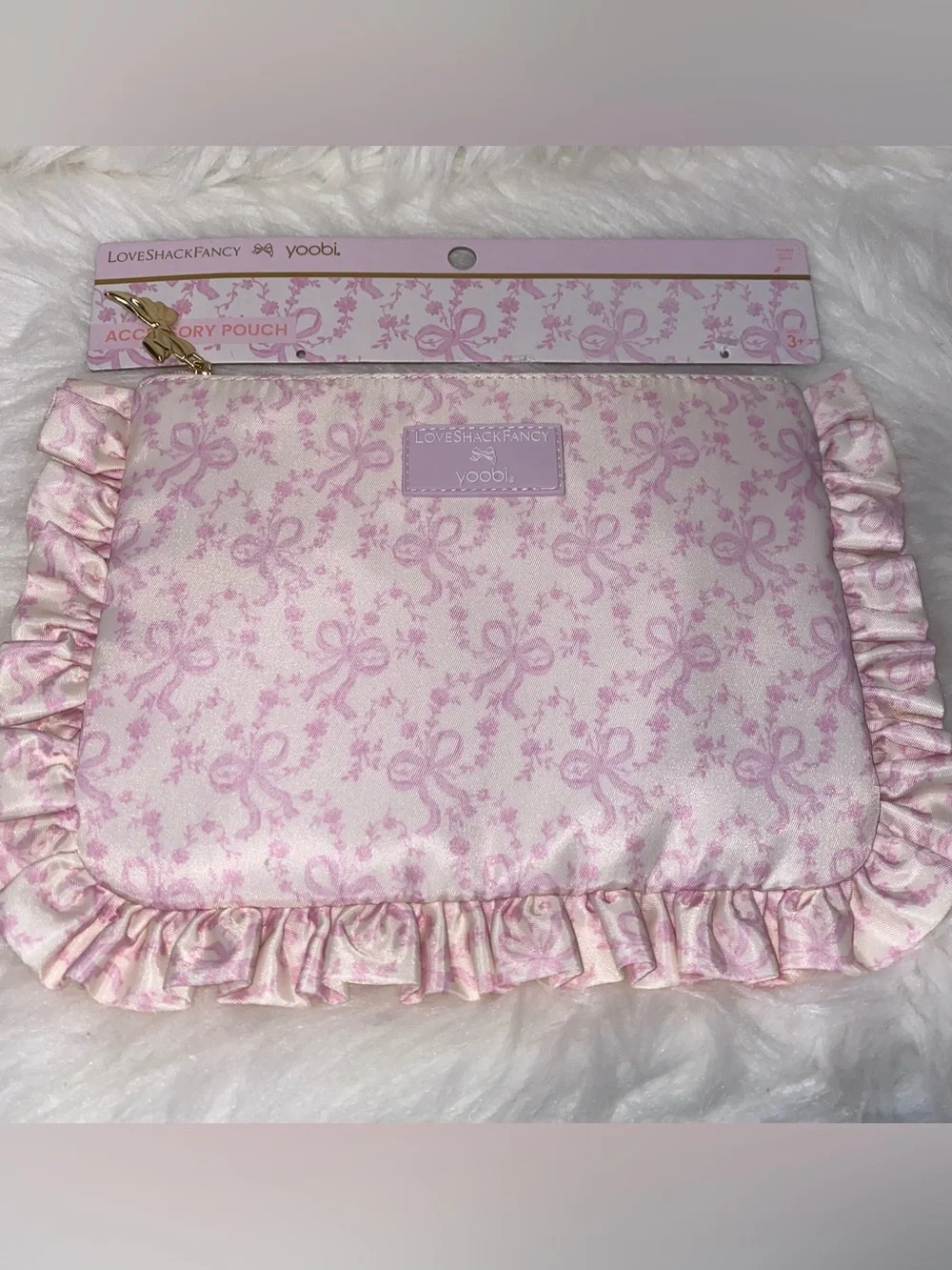 LoveShackFancy x Target - Yoobi Coquette Bow Flat Zip Pencil Case New